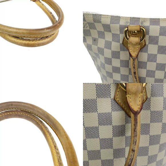 LOUIS VUITTON Saleya PM Hand Bag Damier Azur Leather White - Picture 8 of 15